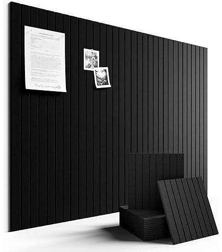Large Black Felt Pinboard Bulletin Boards Pegboard Wall Tiles, 12"x12 - View #13