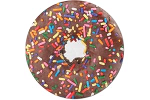 INNOLITES Realistic Donut Coffee Blanket, Thermal Towel, Lightweight and Soft Flannel, Perfectly Round Fuzzy Blanket for Kids (60")