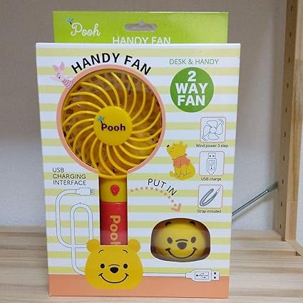 Amazon くまのプーさん台座付きハンディファン ノーブランド品 ホーム キッチン 通販