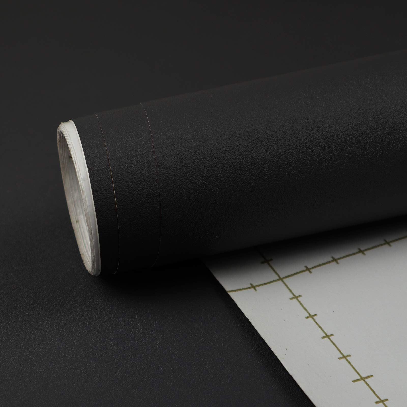 Buy Homease Solid Black Wallpaper 24 x 196 inch Thick Matte Black