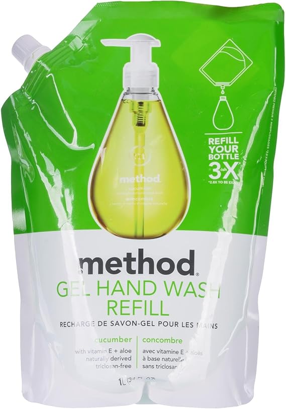 Gel Hand Wash Refill, Cucumber, 34 fl oz (1 L) Amazon.co.uk Beauty