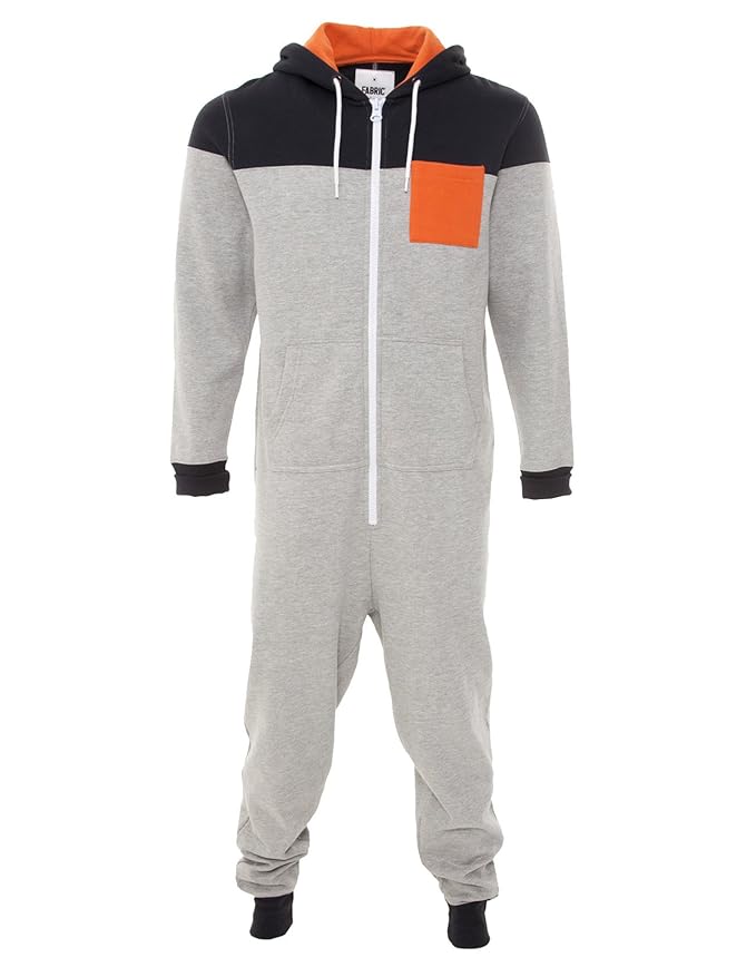 Fabric Onesie Grey Mens XXLarge Amazon.co.uk Clothing