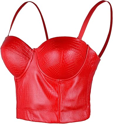 leather bralette crop top