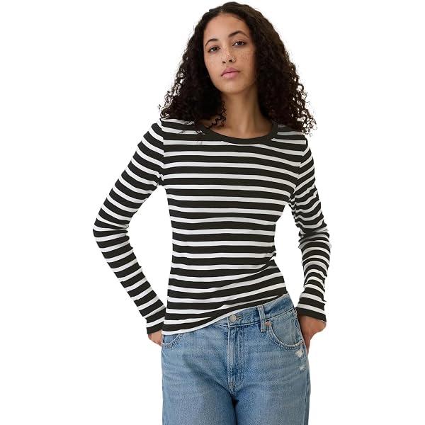 GAP Damen Cozy Rib Top – Geripptes, Gemütliches Oberteil, Vielseitig Kombinierbar