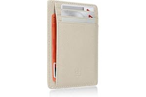 GH GOLD HORSE Slim RFID Blocking Card Holder Minimalist Leather Front Pocket Wallet for Women