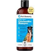 Pet Honesty Chlorhexidine Dog Shampoo Itchy Skin Relief, Anti-Itch, 16oz | Anti-itch dog &amp; cat shampoo, chlorhexidine soothes irritated skin, targets odor, promotes a shiny coat, no sulfates