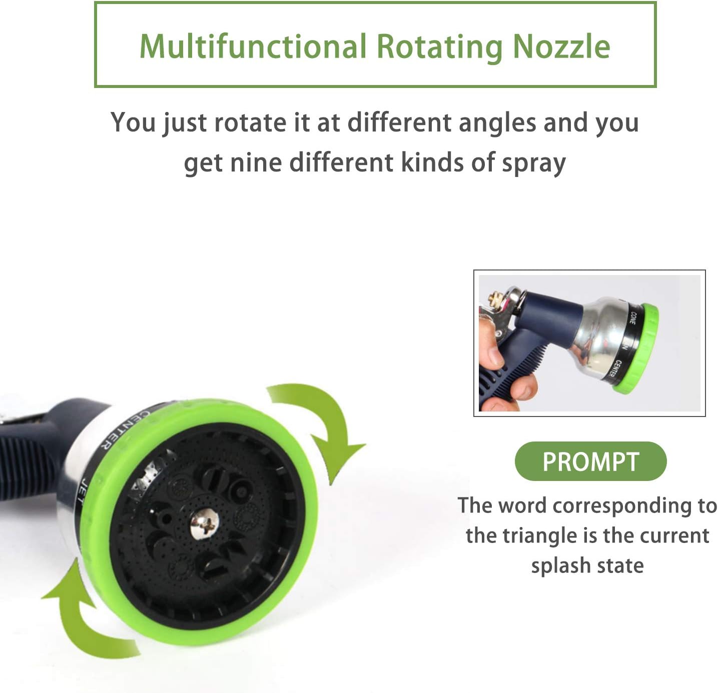 Hose Nozzle Garden, Hose Nozzle Heavy Duty Metal Hose Spray 9 Adjustable Patterns Water Jet Pistol Grip Trigger for Hand Watering Plants & Lawn, Car Washing, Garden and Patio/Pets Shower & More : Garden & Outdoor