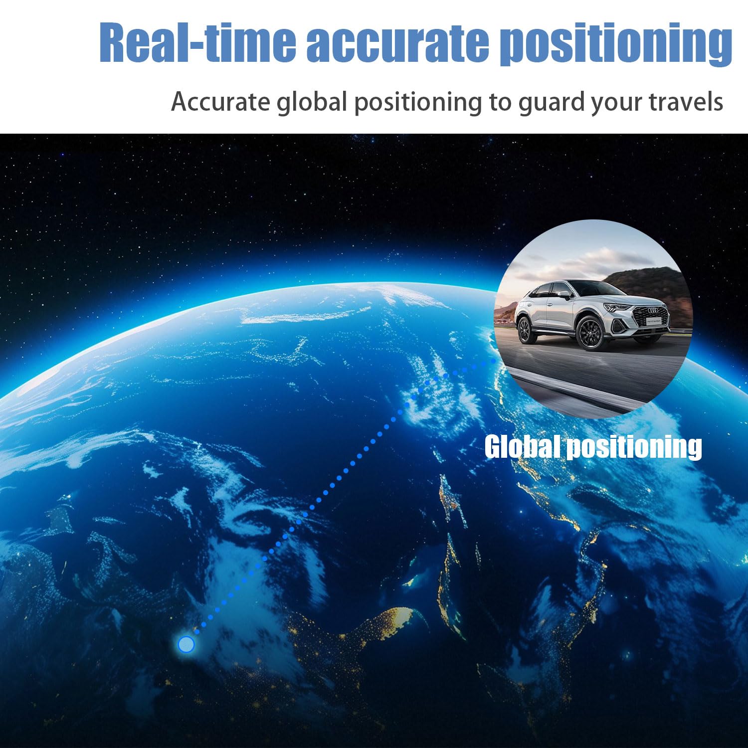 GPS Tracker for Vehicles,Car GPS Tracker Portable Real Time Magnetic GPS Tracking Device, Full Global Coverage Location Tracker for Car,kids,dogs,Trucks/Person. No Subscription Required/No Monthly Fee
