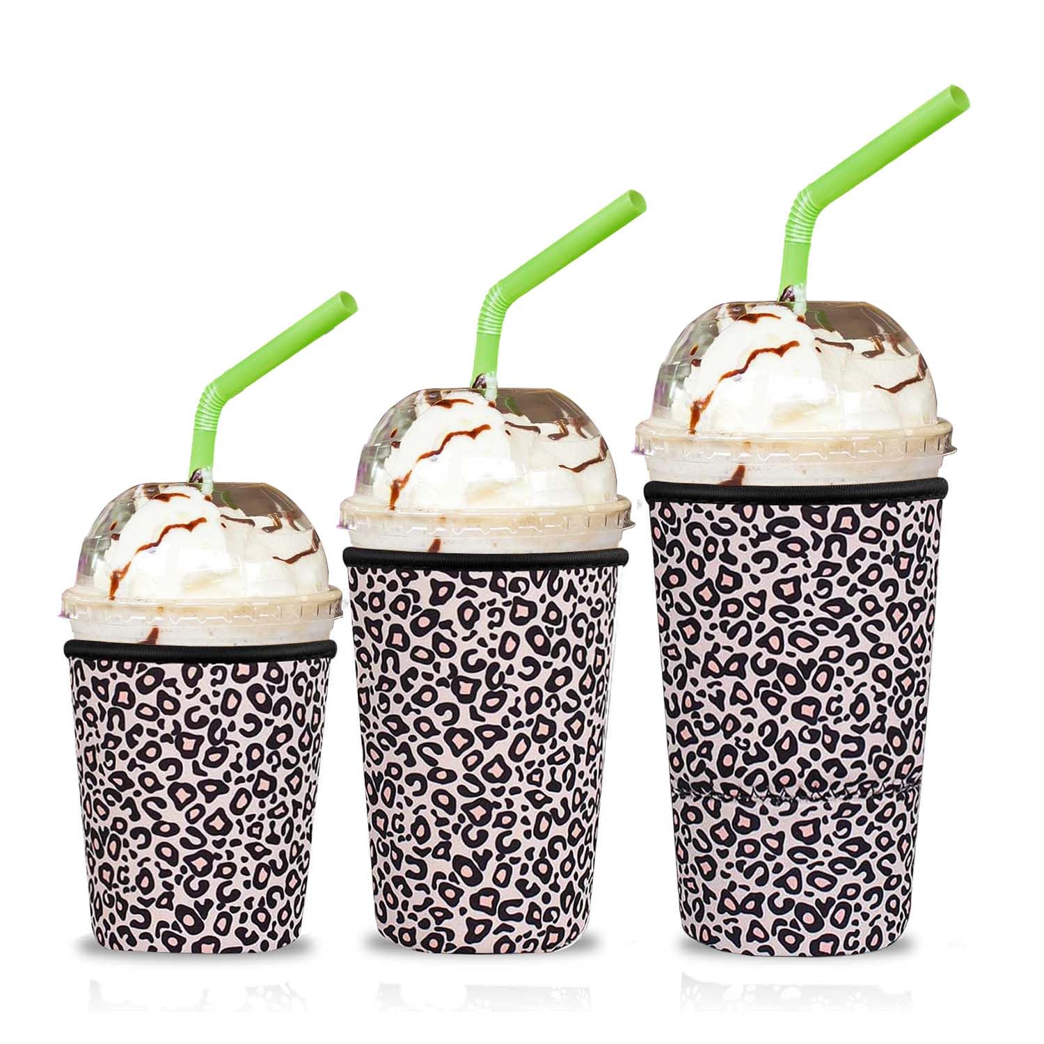 Photo 1 of Jahomieo 3 Pack Reusable Iced Coffee Sleeves, Insulator Sleeve for Cold Beverages, Neoprene Drink Sleeve Cup Holder fit Starbucks Coffee, McDonalds, Dunkin Coffee,More