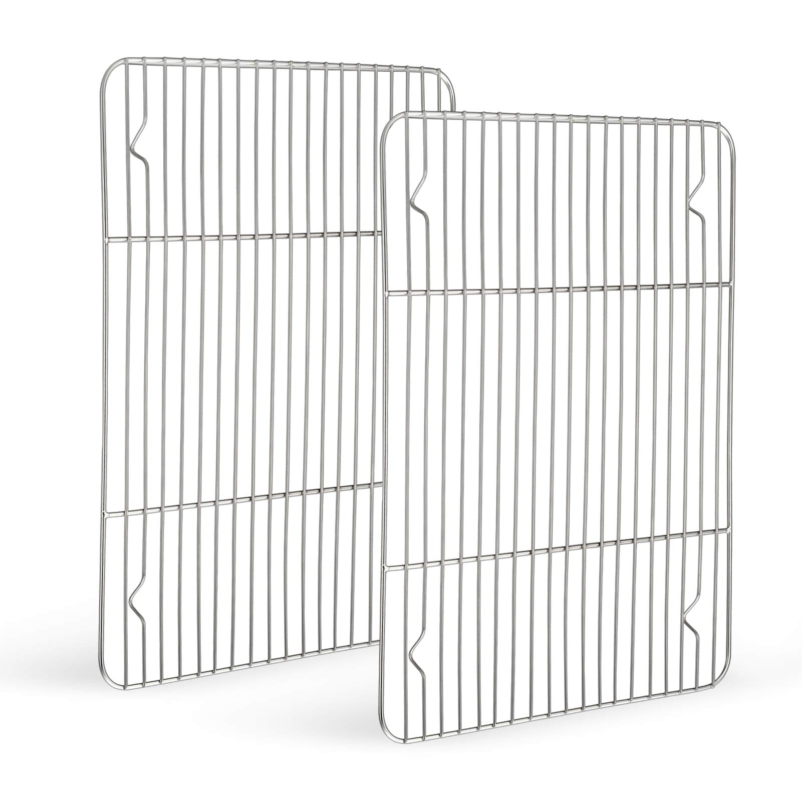 Cooling Rack Set of 2, Homikit Stainless Steel Wire Grill Rack for Oven Roasting Baking Cooking, Fit Large Baking Tray for Cake/Meat/Bread, Heavy Duty & Dishwasher Safe