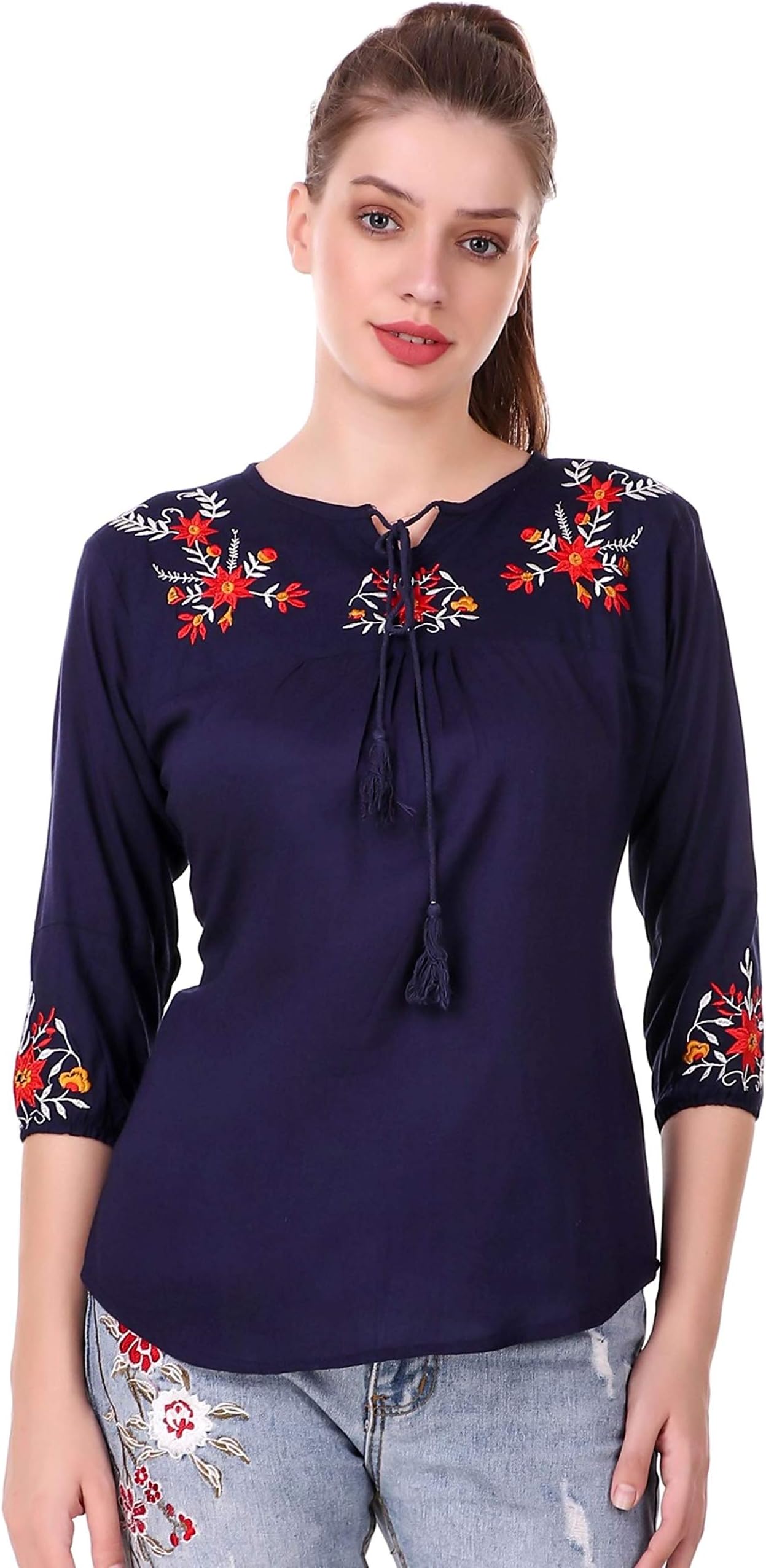 Elyraa Women's Plain Regular Fit Top