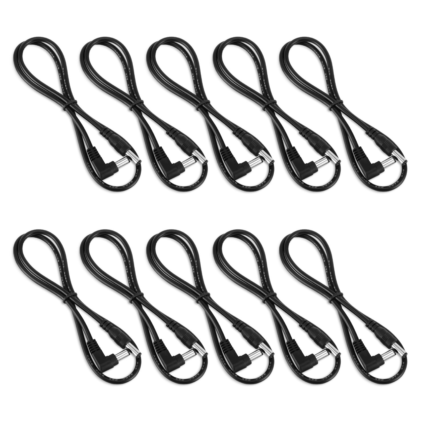 Donner 60CM Guitar Pedal Power Cable 10-Pack