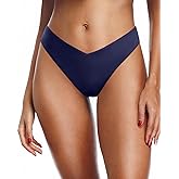 Zmart Women Cheeky Bikini Bottoms V Cut Swim Bottom High Cut Swimsuit Low Waist Low Rise Bathing Suit