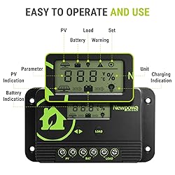 Newpowa 10A PWM Solar Charge Controller 12V/24V