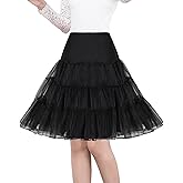 Shimaly Women's 50s Vintage Petticoat 26" Crinoline Rockabilly Tutu Skirt Slip S-3XL