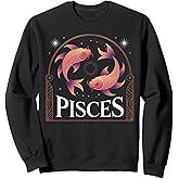 Pisces zodiac - Feb March birthday Graphic art Pisces sign Sweatshirt
