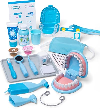 Melissa & Doug Super Smile Dentist Kit Role Play Toys for Kids 3+
