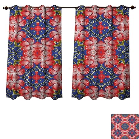 Amazon Com Floral Blackout Curtains Panels For Bedroom