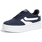 LUCKY STEP Platform Sneakers for Women Fashion Retro Thick Rubber Gum Sole Comfortable Tennis Skate Trainer Classic Walking Shoes Casual Streetwear