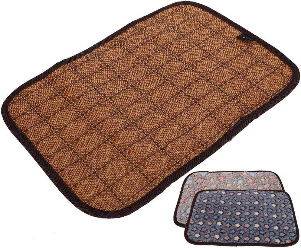 Dog Cat Cooling Mat, Summer Soft Square Cooling Cushion Cooling Blanket For Small Pets Keep Your pet Cool(XL-Blue Star) - Image 4