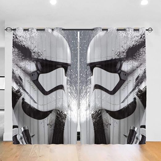 Amazon Com Krismario Star War Blackout Curtains For Bedroom Living Room Windows Drapes Top Insulation Blackout Curtain Symmetrical 2 Panels 52w X 72l Inches Home Kitchen