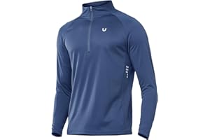 NORTHYARD Men's Running Shirt Long Sleeve Quarter Zip Pullover Quick Dry Athletic Workout Shirts
