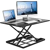 1home Standing Desk Converter &ndash; 32x22 Inch Extra Large Height Adjustable Sit-Stand up Desk Converter Instantly Convert any Desk into Standing up Workstation