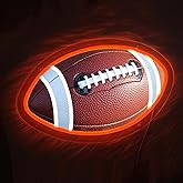 Football Neon Sign for Wall Decor Shaped Light LED Signs for Man Cave, Teens, Boys, and Girls' Bedrooms and Game Rooms. Neon Wall Signs Gift for Football Fans Teens