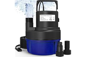 AgiiMan Submersible Water Pump - 2HP 3500GPH Pool Cover Pump, 25FT Cord Sump Pump for Dirty Water Removal, Basements, Floods and Hot Tub Water Removal
