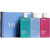MEDIX Smooth & Firm 3PC Skin Care Set | Glycolic Acid Exfoliating Body Wash Gel + Firming Collagen Cream + Retinol Body Lotion Moisturizer Gift Box | Anti Aging Skin Care Products | Gifts For Women