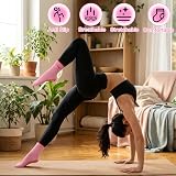 Zuimei 4 Pairs Pilates Yoga Grip Socks Women Non Slip Cotton Grippy Sock view 7