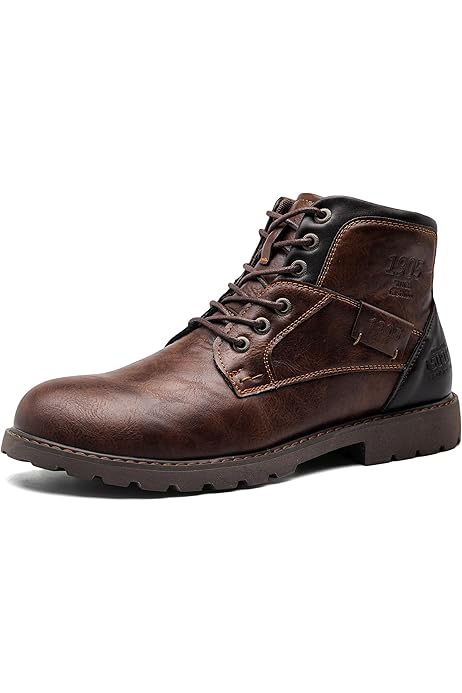 Thomson Brown Leather Motorbike Boots Motorcycle Sneakers SHIMA