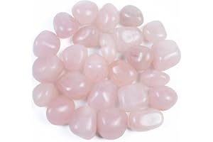 BEZAVO Rose Quartz Healing Crystals Stones Set Tumbled Stones and Crystals Bulk for Healing, Reiki, Meditation, Witchcraft Crystals Gemstone for Jewelry Making and Spiritual Home Decor 20-25 mm, 1LB