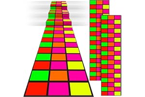 Mixweer 3 Pcs 118 x 39 Inch Disposable Neon Dance Floor 80s 90s Party Decorations DIY Plastic Dance Floor Neon Carpet Runner for Neon Outdoor Birthday Party Supplies Wedding Favors