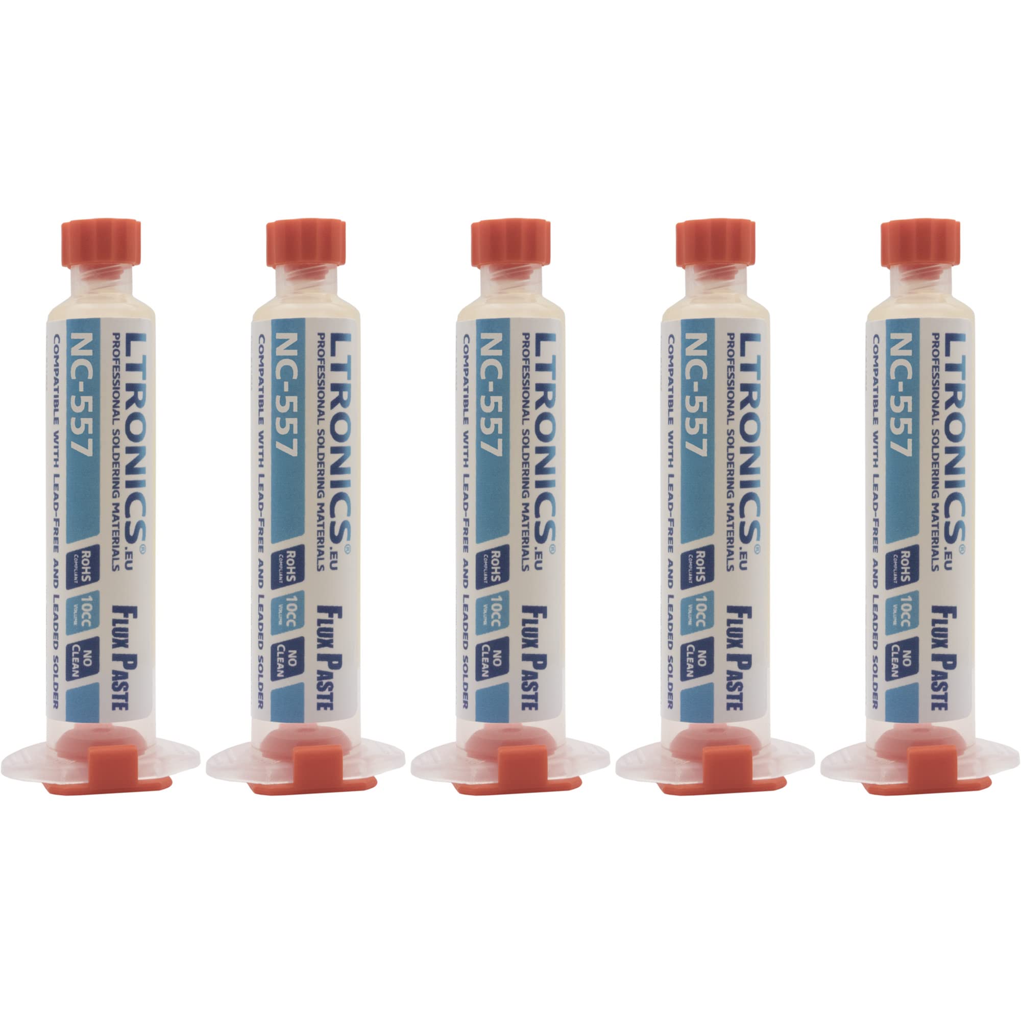 LTronics NC-557 Solder Flux Paste for SMD BGA PGA Soldering, 10cc - Pack of 5