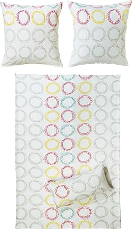 Dyckhoff Bettwäsche Frottier bunt-weiß Größe 135x200 cm (80x80 cm)