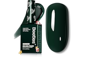 BEETLES GEL POLISH Beetles Green Gel Nail Polish 0.51OZ Christmas Dark Forest Green Winter Gel Polish Color Hema Free Soak Off UV Nail Lamp Manicure Salon DIY Art Design Decoration at Home Gift for Women Urban Ivy