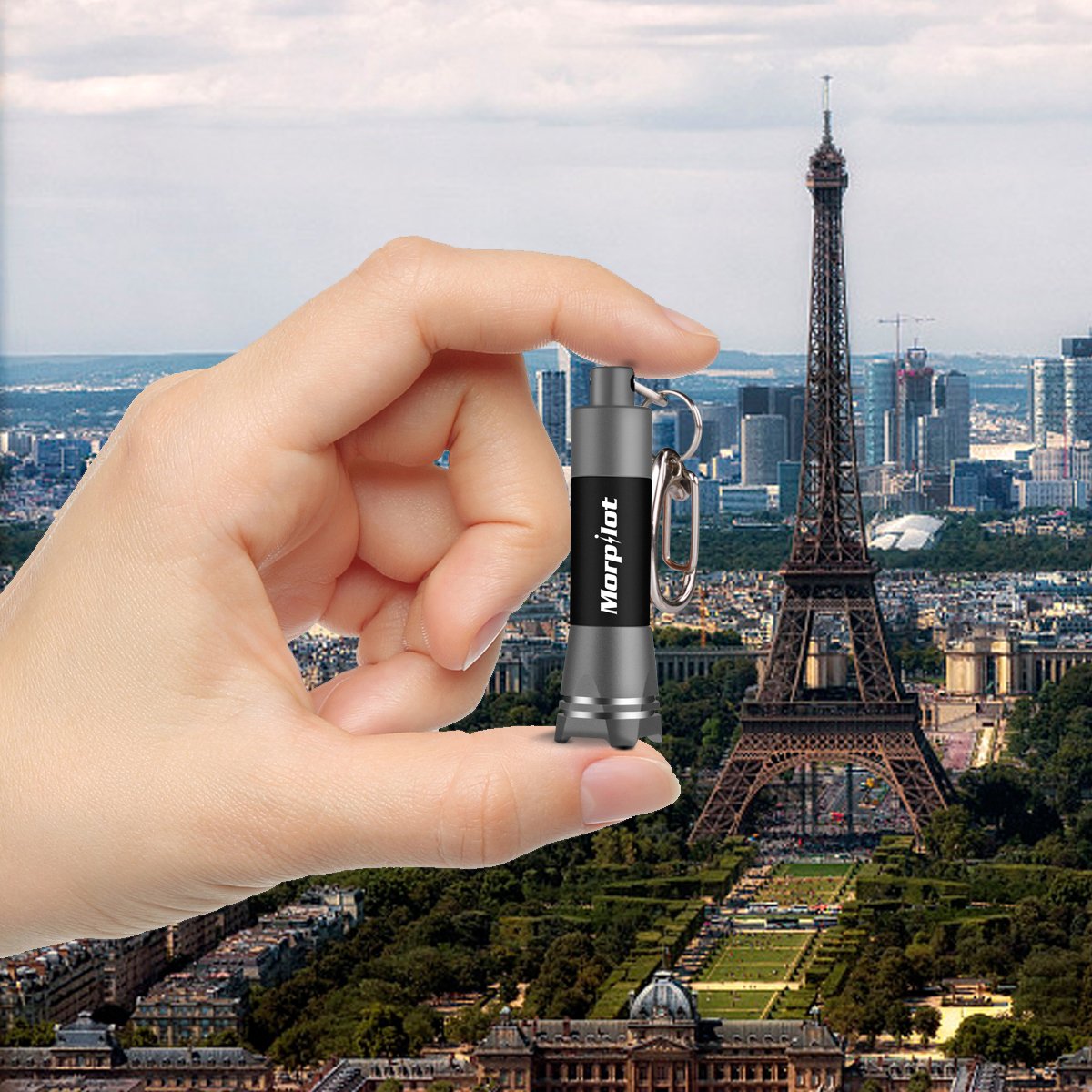 12 LED UV Flashlight Urine Detector - Morpilot Upgrade Ultraviolet Black Light Flashlight with Mini Keychain White Flashlight,for Detect Bed Carpet Bug Dog Urine Stain Scorpion