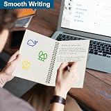 ZCZN A5 6 Pack Squared Notebook 5mm Graph Grid 120 Pages 80gsm Spiral view 6