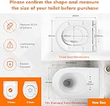 Ibergrif M41001-2 D Shape Family Toilet Seat White Soft Close with Built-in view 3