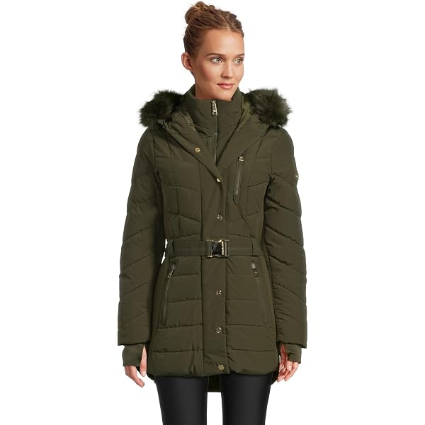 Amazon.com: Michael Kors Women's Down Coat (X-Large, Dark Navy