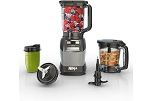 Ninja Blender, Compact Kitchen System, 1200W, 3 Functions for Smoothies, Dough & Frozen Drinks with ...