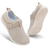 Spesoul Wide Womens Walking Shoes Adjustable Diabetic Shoes Breathable Zero Drop Barefoot Shoe Neuropathy Edema Nursing Shoe Wide Width Sneakers