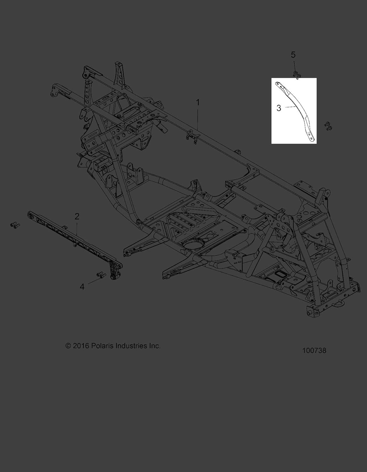 Amazon.com: Polaris 2015-2018 Sportsman 1000 Xp Sportsman 1000 Xp Eu  Support Frame Lower 5337943 New Oem: Automotive