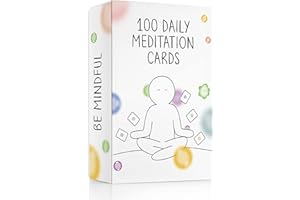 THE IDEA SPACE BEST 100 Daily Meditation Cards | Anxiety Relief Item for Relaxation | Self Care Kit for Stress Relief | Perfect Mindfulness Gift For Teens & Adults | Advance Beyond Positive Affirmations