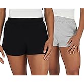 90 Degree By Reflex Ultra Soft Tulip Hem Short 2 Pack Lounge Relaxed Fit Active Pocket Shorts for Women