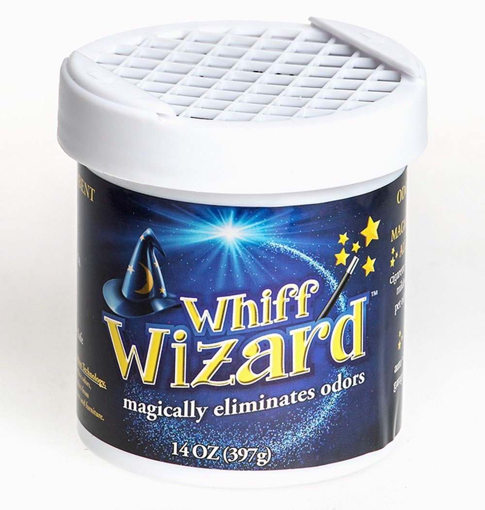 Whiff Wizard Natural Air Purifying Charcoal Odor Absorber Eliminator Neutralizing Gel - Powerful Infused Gel Magically Removes Pet Odors, Cigarette Smoke Odor