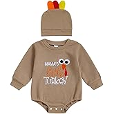 Ayalinggo Thanksgiving Baby Boy Outfit My First Thanksgiving Little Turkey Romper Shirt Onesie Pants Newborn Clothes