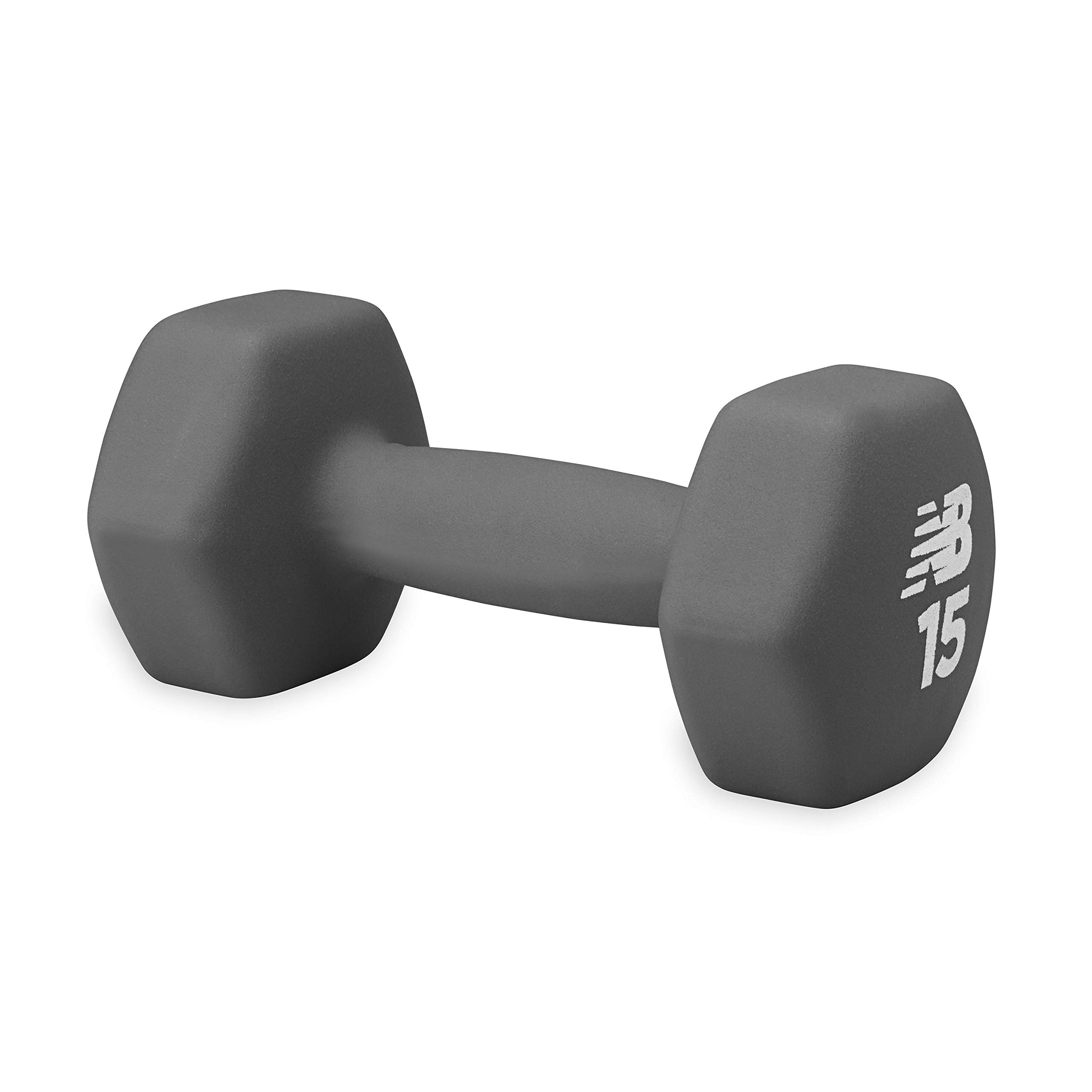 Photo 1 of New Balance Dumbbells Hand Weights (Single) - Neoprene Exercise & Fitness Dumbbell for Home Gym Equipment Workouts Strength Training Free Weights for Women, Men (15 Pound), 15lb