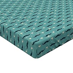 Ambesonne Hipster Fitted Sheet, Mustaches Little